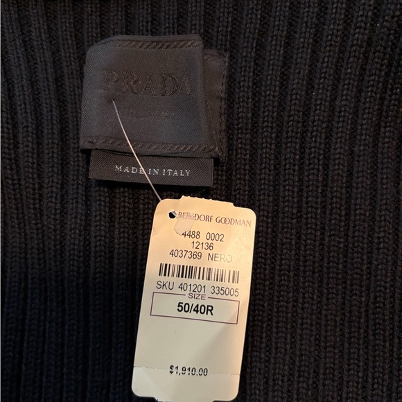 Authentic Prada Mens Black Puffer Sweater Jacket - NWT - Picture 7 of 12